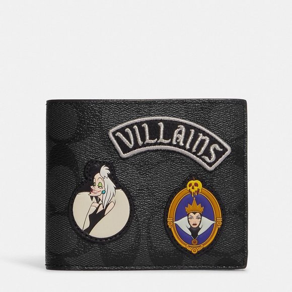 🥰 Coach Disney X Coach 3 In 1 Wallet In Signature Canvas With Patches - Picture 2 of 9